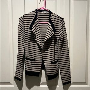 Striped Black and Cream Blazer